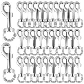 36 قطعة خطافات دوارة، مشبك علم شديد التحمل مقاس 2.76 بوصة، خطافات مشبك ذات طرف واحد، مقود الكلب مشبك متعدد الأغراض لكاميرا سلسلة مفاتيح طوق الحيوانات الأليفة (فضي) in Kuwait