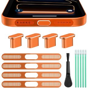 4 عبوات من مجموعة سدادات غبار iPhone، قابس منفذ Lightning مع غطاء مكبر صوت للهاتف متوافق مع iPhone 14، 13،12،11، Pro، Max Series غطاء غبار لمنفذ الشحن in Kuwait