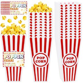 24 عبوة من حاويات الفشار البلاستيكية هدية نهاية العام، دلاء أكواب كلاسيكية مخططة باللونين الأحمر والأبيض مع بطاقات، وصناديق الفشار البلاستيكية القابلة لإعادة الاستخدام لمستلزمات الأفلام الليلية، وحفلات التخرج المدرسية in Kuwait