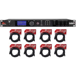 حزمة التوفير الصوتي: DBX DriveRack PA2 نظام إدارة مكبر الصوت الكامل لمعالج الإشارة الصوتية PA 2 حزمة مع (8) Rockville RCXFM20E-B كابل ميكروفون XLR بطول 20 قدم أنثى إلى ذكر (9 قطع) in Kuwait
