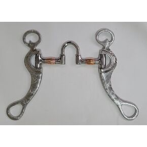 Gallop Western AL Engraved Correction Show Bit/Med Port Copper Barrels in Saudi Arabia