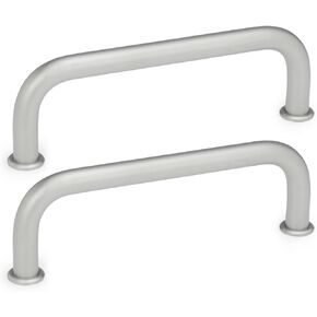 عناصر جانتر القياسية / مقابض من الفولاذ المقاوم للصدأ - GN 425 القطر: 10 مم من الفولاذ المقاوم للصدأ غير اللامع | عبوة من قطعة واحدة، فضي، GN 425-NI-10-235-GS in Kuwait