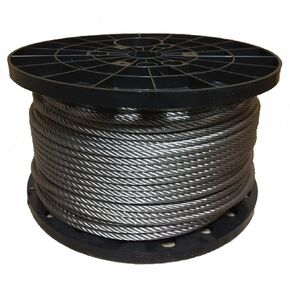 1/8" Stainless Steel Aircraft Cable Wire Rope 7x19 Type 304 (200 Feet) in Saudi Arabia