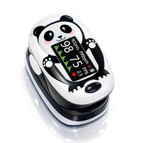 Pediatric Pulse Oximeter for Kids 2+, Panda Design Fingertip Oxygen Monitor with Digital Display for Heart Rate and SpO2 Monitoring in Saudi Arabia