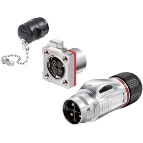 Four-hole flange metal BD24 waterproof male and female aviation 2-24 core outdoor LED line industrial power supply quick connector(10 core) in Kuwait