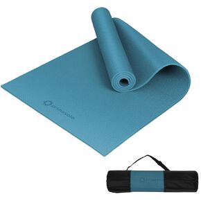 بساط اليوجا الاحترافي من Primasole بسمك 1/4 بوصة - بساط تمرين مقاوم للانزلاق لليوجا وصالة الألعاب الرياضية والتدريبات المنزلية - بساط لياقة بيلاتيس عالي الكثافة مضاد للانزلاق (أخضر الغابة) in Kuwait