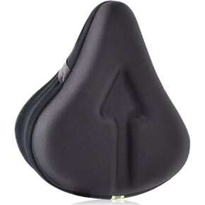 Seat Cushion for Bike: Adjustable Bicycle Seat Cover Silicone Gel and Memory Foam Padded Universal Fit for Peloton Stationary Mountain Road Ebike in Saudi Arabia