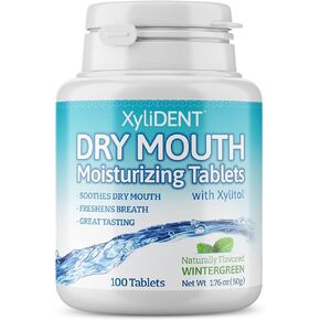 أقراص XyliDENT Xylitol من Nature's Stance لتخفيف جفاف الفم - تحفز اللعاب، وتنعش التنفس، وتقلل من إنتاج الأحماض، وتخفف سريع المفعول، 100 قطعة (وينترجرين) in Kuwait
