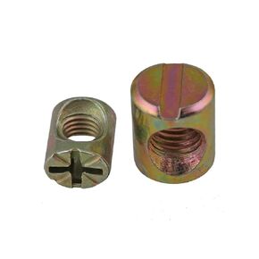 Stainless Steel Barrel Cylindrical Pin，Cross Hole M6 M8 Cross Dowel Slotted Barrel Nuts Pack of 5/10/20/50pcs(5pcs,M8x17(Slotted Zinc)) in Kuwait