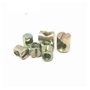 Stainless Steel Barrel Cylindrical Pin，Cross Hole M4 M5 M6 M8 Barrel Nuts Cross Dowel Slotted Furniture Fittings Pack of 100(M6x15-10pcs) in Kuwait