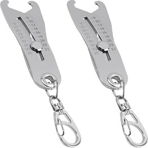 2Pcs Portable Bolt Size Finder Keychain, Thread Checker & Identifier for Nuts Bolts, Portable Measuring Device with Dual Scale for Fast Accurate Measurement in Saudi Arabia