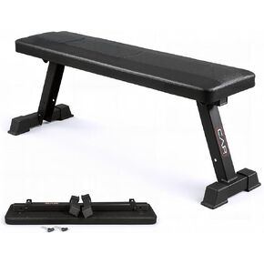 CAP Barbell Foldable Flat Weight Bench | Folding Workout Bench with Steel Frame, Thick Box-Stitched Padding & 600 LB Capacity | Compact Home Gym Strength Training Bench in Kuwait