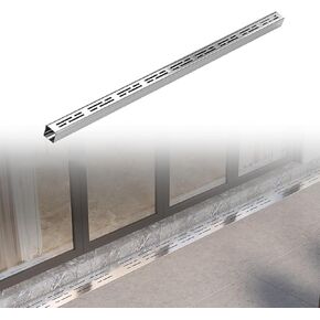 Narrow Stainless Steel Channel Drain Grate System - Heavy Duty Slimline Drain Kit for Low Profile Patios & Yards, 20x5cm (7.9x2in) - Versatile Splicable Gutter Solution in Kuwait