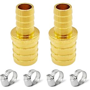 Uenede النحاس بارب المخفض، 3/4 "إلى 5/8" معرف خرطوم، خرطوم شائك تقليل جهاز الربط وصلات توصيل للثوار/الوقود/الهواء (حزمة من 2) in Kuwait