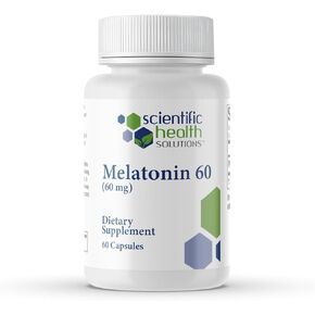 الميلاتونين 60 ملغ | جرعة عالية من الميلاتونين في كبسولات سهلة البلع | نباتي، غير معدّل وراثيًا، وخالي من الغلوتين | قوة إضافية أمريكية الصنع (مفردة) in Kuwait