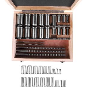 Generic Keyway Broach Kit Metalworking Tool Bushing Spacer Set with 5 Broaches 18 Bushings 7 Shims 30pcs for Metalworking and Manufacturing in Kuwait