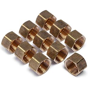 غطاء صمام إيقاف ضغط نحاسي مقاس 3/8 بوصة من LTWFITTING، تركيب ضغط نحاسي (عبوة من 20 قطعة) in Kuwait