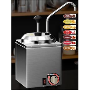 موزع جبن ناتشو مع مضخة من الفولاذ المقاوم للصدأ، سخان حلوى ساخن ممتاز 4.2 كيو تي مع تعديل درجة الحرارة بـ 6 مستويات، سخان صلصة تجاري لشراب جبن الزبدة والكراميل in Kuwait