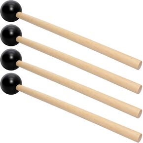 4 Pcs Rubber Mallets Percussion, 7.2 Inch Mallets with 1 Inch Rubber Heads, Perfect Warm Mellow Sound, Professional Hard Rubber Mallets for Xylophone, Glockenspiel, Vibraphone and Orchestra Bells in Kuwait