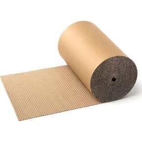 لفة من الورق المقوى المموج مقاس 12 × 394 بوصة، لفة ورق مموج أحادية الوجه B Flute شديدة التحمل من الورق المقوى المموج للتعبئة والتخزين والحرف اليدوية وأساسيات العودة إلى المدرسة in Kuwait