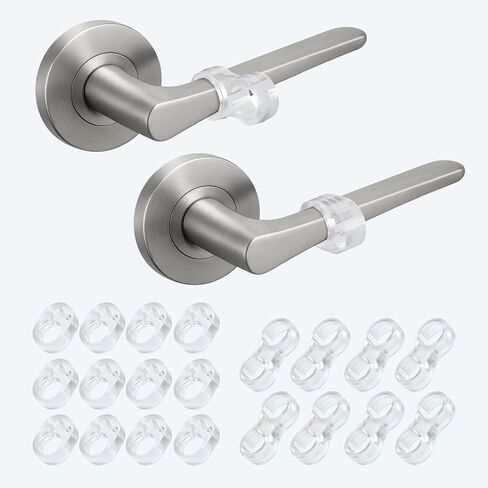 Strongest Home 6+4 Pack Door Stop Wall Protector for Door Handle - Clear & Invisible Wall Stoppers Wall Protector, Damage-Free Glass Shower Stopper, No Adhesive, Fits All Door Handle Types in Kuwait