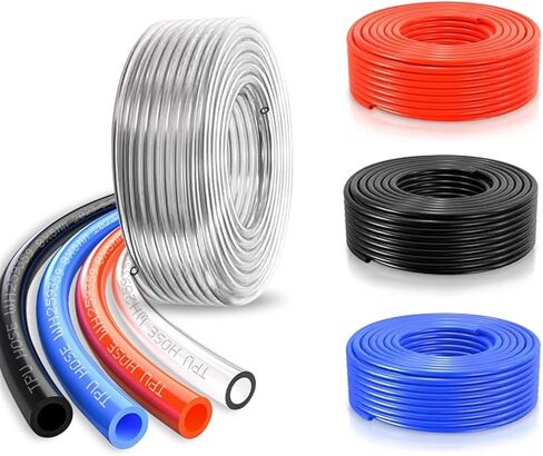 10m/20m/50mPneumatic Air Hose Plastic Tube 4mm 6mm 8mm 10mm 12mm Air Hose Tube Pneumatic Tube Polyurethane Tubing(Black 50m,8x5mm) in Saudi Arabia