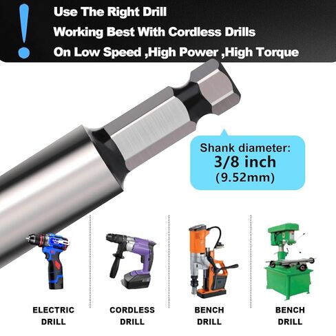 3 Pack 1/4 inch X 11.8 inch Auger Bit for Wood, 6x300mm Hex Long Auger Drill Bit for Wood, Hard Wood,Ship, Composite Materials, Drywall and DIY Projects in Saudi Arabia