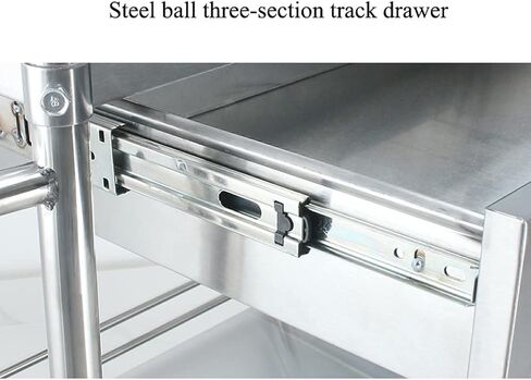 3-Storey with Universal Brake Wheels, Stainless Steel Cosmetic Trolley I Utility Trolley and Metal Frame I Transport Trolley for Professional Use,304 Anti-Iodine Stainless Steel in Saudi Arabia
