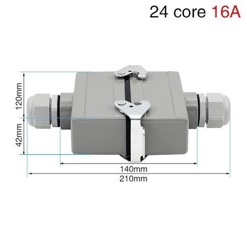 Heavy Duty Connector Docking 24 Core Pins Electrical Waterproof Socket Industrial Machine Tools 500V 16A in Saudi Arabia