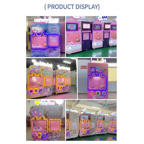 Self Service Cotton Candy Vending Machine Customized Automatic Floss Maker for Commercial Business Parks Airports in Saudi Arabia