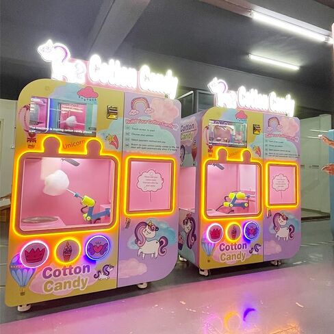 Community Service Cotton Candy Vending Machine Automatic Self-Service Fluffy Treat Equipment Simple Operation Low Maintenance for Neighborhood Centers and Public Parks in Saudi Arabia