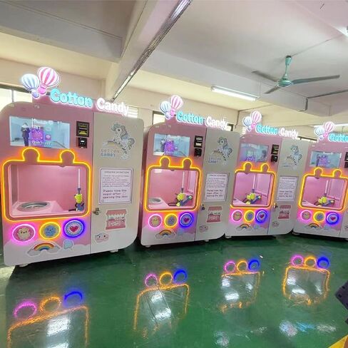 Community Service Cotton Candy Vending Machine Automatic Self-Service Fluffy Treat Equipment Simple Operation Low Maintenance for Neighborhood Centers and Public Parks in Saudi Arabia