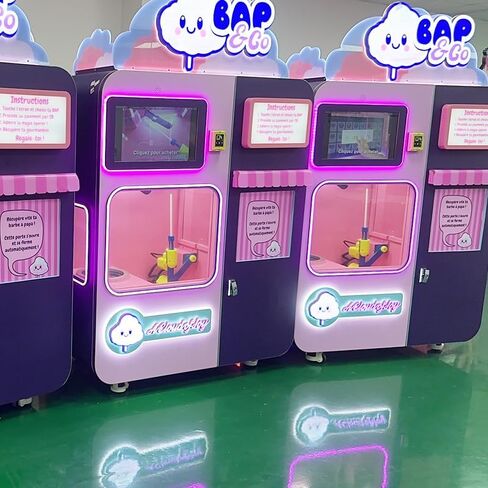 Community Service Cotton Candy Vending Machine Automatic Self-Service Fluffy Treat Equipment Simple Operation Low Maintenance for Neighborhood Centers and Public Parks in Saudi Arabia