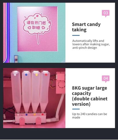 Transit Hub Cotton Candy Vending Machine Fully Automatic Self-Service Fluffy Dessert Maker Fast Service Space-Saving Design for Airports, Train Stations and Bus Terminals in Saudi Arabia