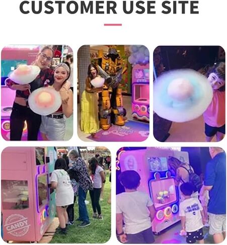 Commercial Self-Service Cotton Candy Vending Machine Touch Control Fluffy Treat Maker for Street Vendors and Event Venues Easy Clean Consistent Output Great for Business Investment in Saudi Arabia