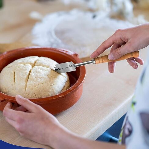 Orblue Bread Lame، سكين تسجيل الخبز، أداة تسجيل عجينة الخبز Lame للعجين المخمر الحرفي، أداة الخبز Lame، لوازم الخبز الأساسية مع 12 شفرة متضمنة in Kuwait