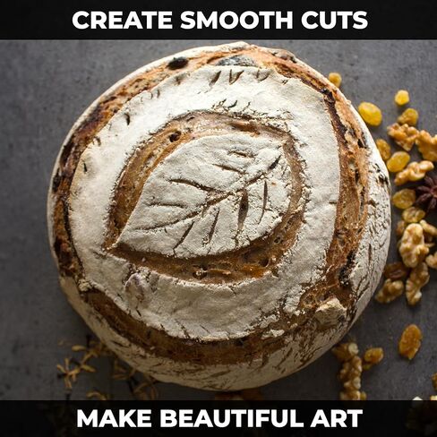 Orblue Bread Lame، سكين تسجيل الخبز، أداة تسجيل عجينة الخبز Lame للعجين المخمر الحرفي، أداة الخبز Lame، لوازم الخبز الأساسية مع 12 شفرة متضمنة in Kuwait