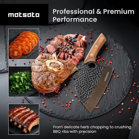 سكين ماتساتو ساطور - سكين جزار الطبخ الياباني من الفولاذ لتقطيع اللحوم والخضروات، سكين مطبخ 5.8 بوصة، هدية مطبخ للرجال والنساء in Kuwait