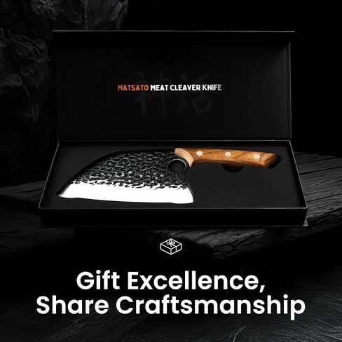 سكين ماتساتو ساطور - سكين جزار الطبخ الياباني من الفولاذ لتقطيع اللحوم والخضروات، سكين مطبخ 5.8 بوصة، هدية مطبخ للرجال والنساء in Kuwait