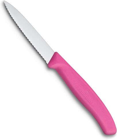 Victorinox 6.7636.L115 Swiss Classic Paring Knife for Cutting and Preparing Fruit and Vegetables Serrated Blade in Pink, 3.1 inches in Saudi Arabia