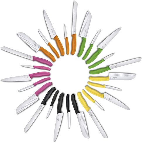 Victorinox 6.7636.L115 Swiss Classic Paring Knife for Cutting and Preparing Fruit and Vegetables Serrated Blade in Pink, 3.1 inches in Saudi Arabia