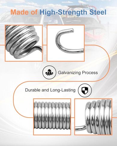 نوابض تمديد مناسبة لبوابة تومي، استبدال زنبرك تمديد عالي التحمل 000922، رفع سلس، أداء محسن، قطعتان in Kuwait