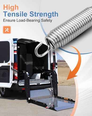 نوابض تمديد مناسبة لبوابة تومي، استبدال زنبرك تمديد عالي التحمل 000922، رفع سلس، أداء محسن، قطعتان in Kuwait