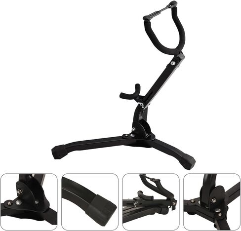 Portable Alto Tenor Saxophone Stand Tripod Holder Foldable Saxophone Storage Rack Universal Sax Ground Support Rack for Music Performance in Kuwait