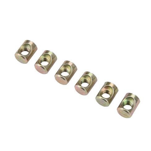 30pcs M6 Spring Loaded Nuts, Slotted Nut Cross Dowels, Replacement Screws Cross Dowel Nuts for Furniture Bed Crib and Chairs in Saudi Arabia