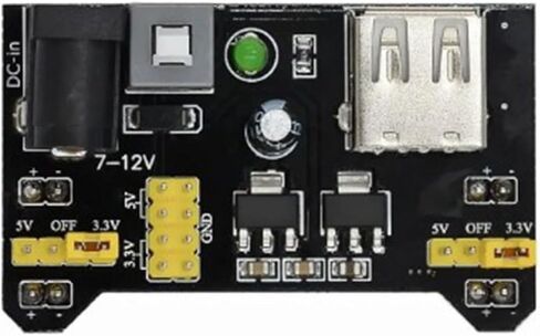 5 Packs 3.3V & 5V Power Modules, Suitable for MB102 102 Prototype Circuit Boards, Powered by DC 6.5-12V or USB Power Modules. in Saudi Arabia