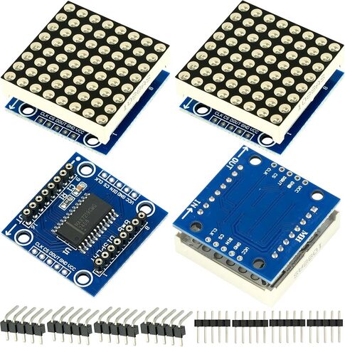 WWZMDiB 4 Pcs 5V MAX7219 LED Matrix Panel 8x8 Display Board for Compatible with for Arduino DIY (WWZ0505) in Saudi Arabia