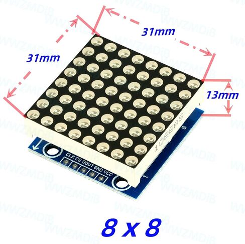 WWZMDiB 4 Pcs 5V MAX7219 LED Matrix Panel 8x8 Display Board for Compatible with for Arduino DIY (WWZ0505) in Saudi Arabia