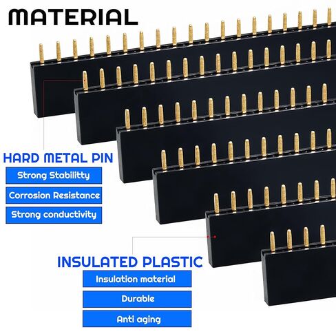 130 قطعة صف واحد 2.54 مللي متر مستقيم صف واحد لوحة دارات مطبوعة أنثى دبوس رأس موصل مقبس قطاع مجموعة متنوعة لدرع النموذج الأولي لاردوينو in Kuwait