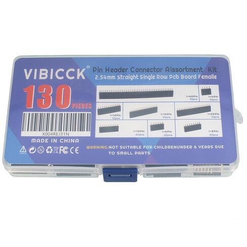130 قطعة صف واحد 2.54 مللي متر مستقيم صف واحد لوحة دارات مطبوعة أنثى دبوس رأس موصل مقبس قطاع مجموعة متنوعة لدرع النموذج الأولي لاردوينو in Kuwait
